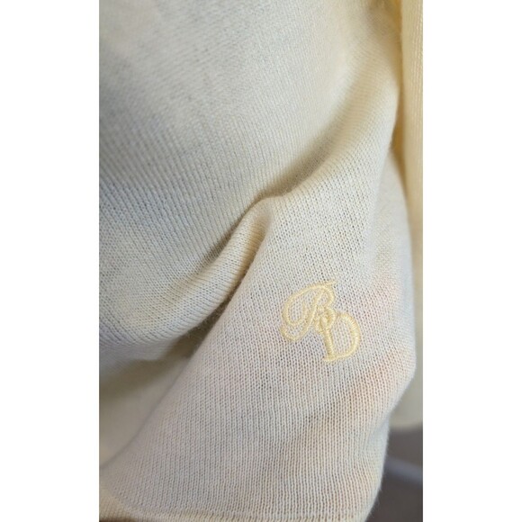 Babe Didrikson Vintage Womens Sweater 100% Cashmere Yellow Preppy Golf Medium - Picture 7 of 11